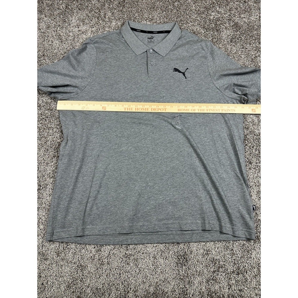 Puma Men's XXL Golf‎ Polo Shirt Gray Heather Short Sleeve Stretch Athletic - Picture 11 of 12